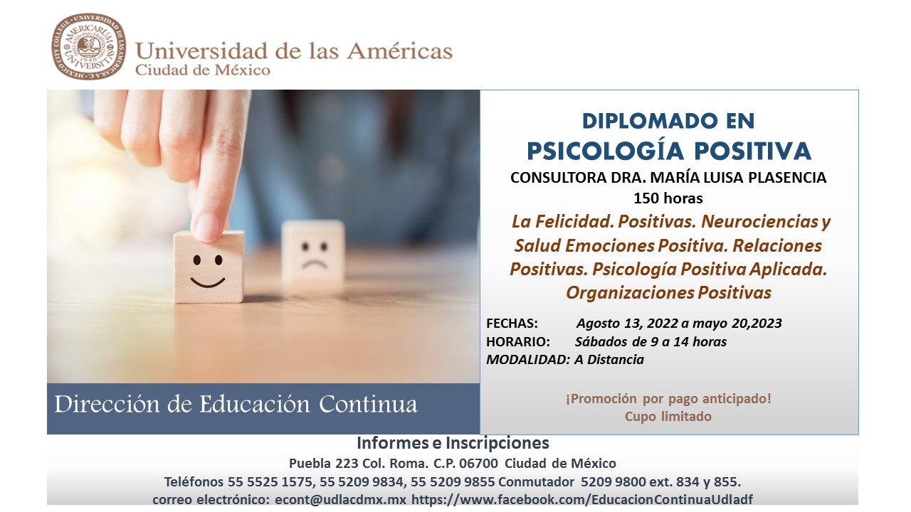 2022 Diplomado en Psicología Positiva Agosto